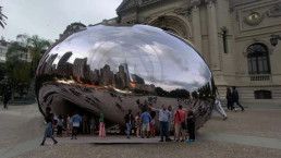 Cloud gate de Annish Kapoor en Santiago de Chile