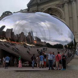 Cloud gate de Annish Kapoor en Santiago de Chile